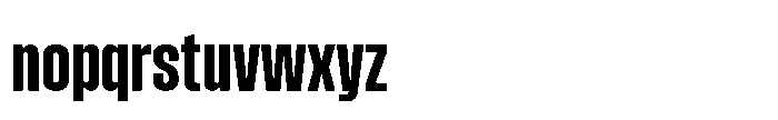 Field Gothic Narrow Field Gothic No. 36 XCond XBold Font LOWERCASE