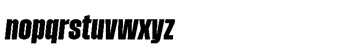 Field Gothic Narrow Field Gothic No. 37 XCond XXBold Italic Font LOWERCASE