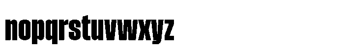 Field Gothic Narrow Field Gothic No. 37 XCond XXBold Font LOWERCASE