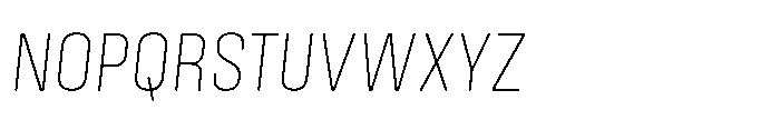 Field Gothic Standard Field Gothic No. 40 Condensed XLight Italic Font UPPERCASE