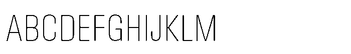 Field Gothic Standard Field Gothic No. 40 Condensed XLight Font UPPERCASE