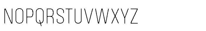 Field Gothic Standard Field Gothic No. 40 Condensed XLight Font UPPERCASE