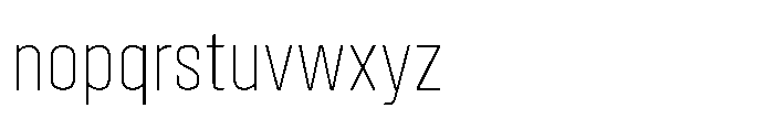 Field Gothic Standard Field Gothic No. 40 Condensed XLight Font LOWERCASE