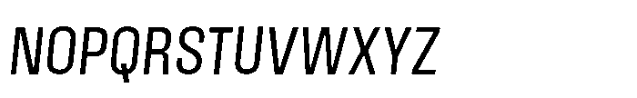 Field Gothic Standard Field Gothic No. 42 Condensed Italic Font UPPERCASE