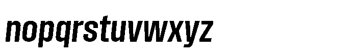 Field Gothic Standard Field Gothic No. 44 Condensed Demi Italic Font LOWERCASE