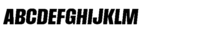 Field Gothic Standard Field Gothic No. 46 Condensed XBold Italic Font UPPERCASE