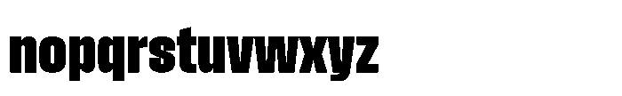 Field Gothic Standard Field Gothic No. 47 Condensed XXBold Font LOWERCASE