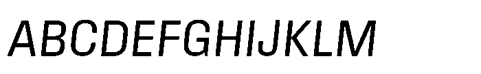 Field Gothic Standard Field Gothic No. 52 Compact Italic Font UPPERCASE