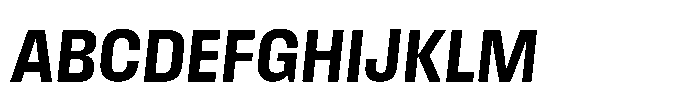 Field Gothic Standard Field Gothic No. 54 Compact Demi Italic Font UPPERCASE