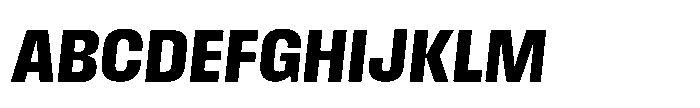 Field Gothic Standard Field Gothic No. 55 Compact Bold Italic Font UPPERCASE