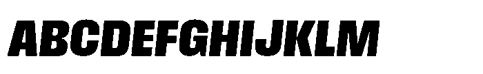 Field Gothic Standard Field Gothic No. 56 Compact XBold Italic Font UPPERCASE