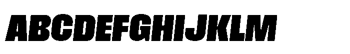 Field Gothic Standard Field Gothic No. 57 Compact XXBold Italic Font UPPERCASE