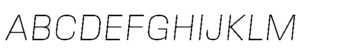 Field Gothic Standard Field Gothic No. 60 XLight Italic Font UPPERCASE