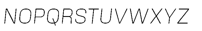 Field Gothic Standard Field Gothic No. 60 XLight Italic Font UPPERCASE