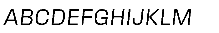 Field Gothic Standard Field Gothic No. 61 Light Italic Font UPPERCASE