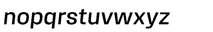 Field Gothic Standard Field Gothic No. 63 Medium Italic Font LOWERCASE