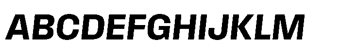 Field Gothic Standard Field Gothic No. 64 Demi Italic Font UPPERCASE