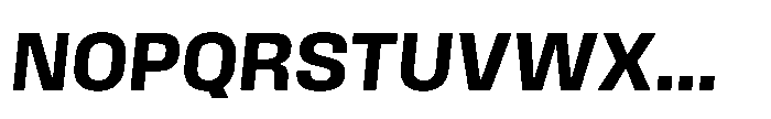 Field Gothic Standard Field Gothic No. 64 Demi Italic Font UPPERCASE