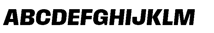 Field Gothic Standard Field Gothic No. 65 Bold Italic Font UPPERCASE