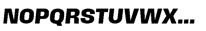 Field Gothic Standard Field Gothic No. 65 Bold Italic Font UPPERCASE