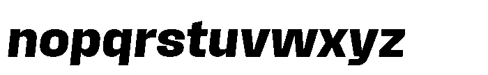 Field Gothic Standard Field Gothic No. 65 Bold Italic Font LOWERCASE