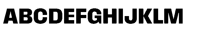 Field Gothic Standard Field Gothic No. 65 Bold Font UPPERCASE