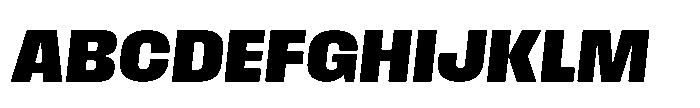 Field Gothic Standard Field Gothic No. 66 XBold Italic Font UPPERCASE
