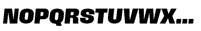Field Gothic Standard Field Gothic No. 66 XBold Italic Font UPPERCASE