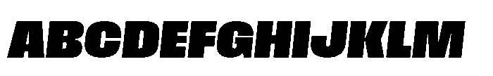 Field Gothic Standard Field Gothic No. 67 XXBold Italic Font UPPERCASE