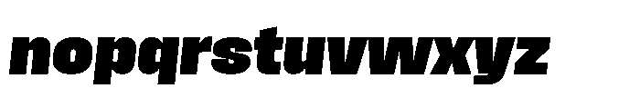 Field Gothic Standard Field Gothic No. 67 XXBold Italic Font LOWERCASE