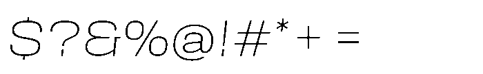 Field Gothic Wide No. 70 Wide XLight Italic Font OTHER CHARS