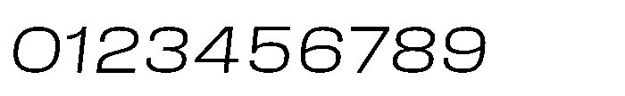 Field Gothic Wide No. 71 Wide Light Italic Font OTHER CHARS