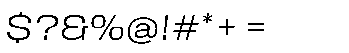Field Gothic Wide No. 71 Wide Light Italic Font OTHER CHARS