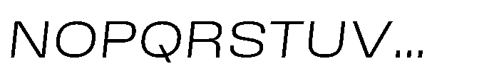 Field Gothic Wide No. 71 Wide Light Italic Font UPPERCASE