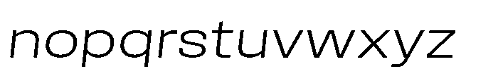 Field Gothic Wide No. 71 Wide Light Italic Font LOWERCASE