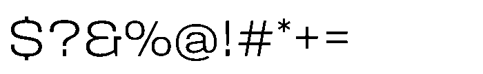 Field Gothic Wide No. 71 Wide Light Font OTHER CHARS