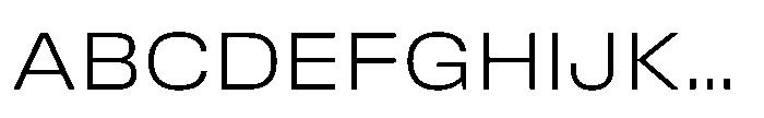 Field Gothic Wide No. 71 Wide Light Font UPPERCASE
