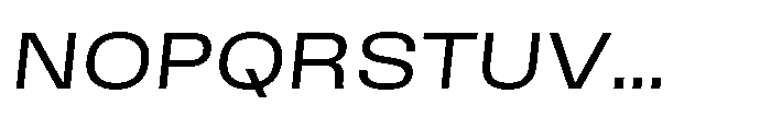 Field Gothic Wide No. 72 Wide Italic Font UPPERCASE