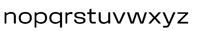 Field Gothic Wide No. 72 Wide Font LOWERCASE