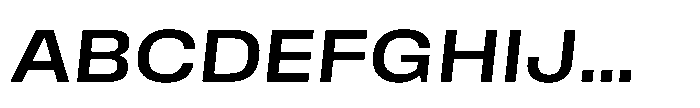 Field Gothic Wide No. 73 Wide Medium Italic Font UPPERCASE