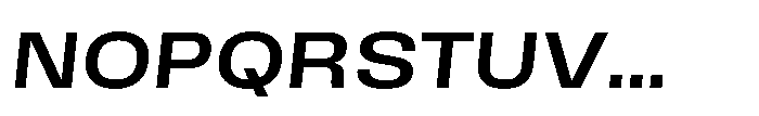 Field Gothic Wide No. 73 Wide Medium Italic Font UPPERCASE
