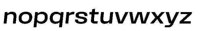 Field Gothic Wide No. 73 Wide Medium Italic Font LOWERCASE