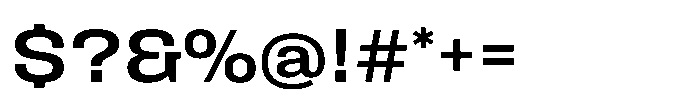Field Gothic Wide No. 73 Wide Medium Font OTHER CHARS