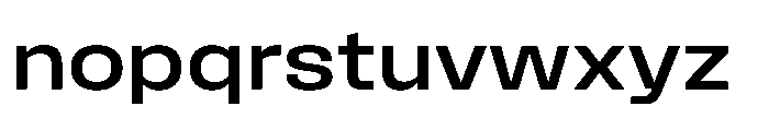 Field Gothic Wide No. 73 Wide Medium Font LOWERCASE
