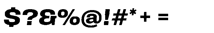 Field Gothic Wide No. 74 Wide Demi Italic Font OTHER CHARS
