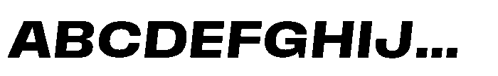 Field Gothic Wide No. 74 Wide Demi Italic Font UPPERCASE