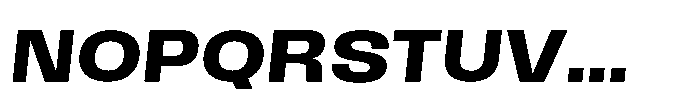 Field Gothic Wide No. 74 Wide Demi Italic Font UPPERCASE