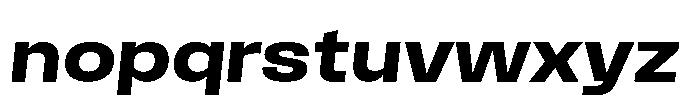 Field Gothic Wide No. 74 Wide Demi Italic Font LOWERCASE