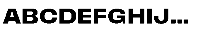Field Gothic Wide No. 74 Wide Demi Font UPPERCASE