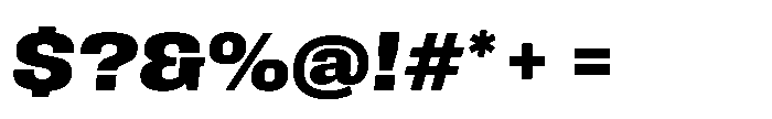 Field Gothic Wide No. 75 Wide Bold Italic Font OTHER CHARS